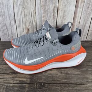 Nike React Infinity Run 4 Men's Sz 10.5 Cool Grey White Orange (VGC) FJ1221-005